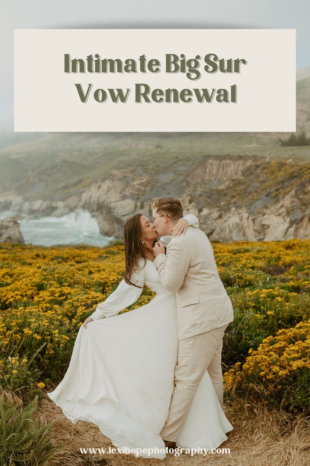 intimate big sur vow renewal